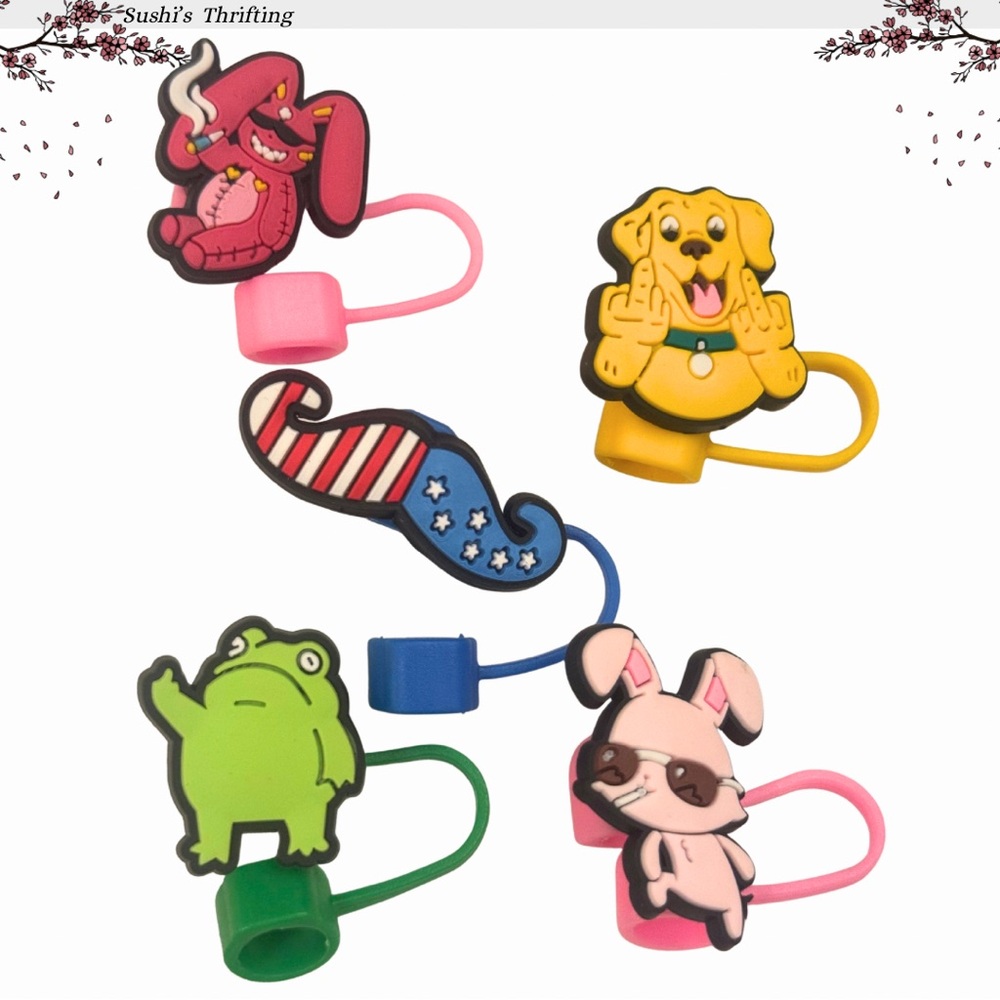 Unhinged 5pc Straw Topper Set